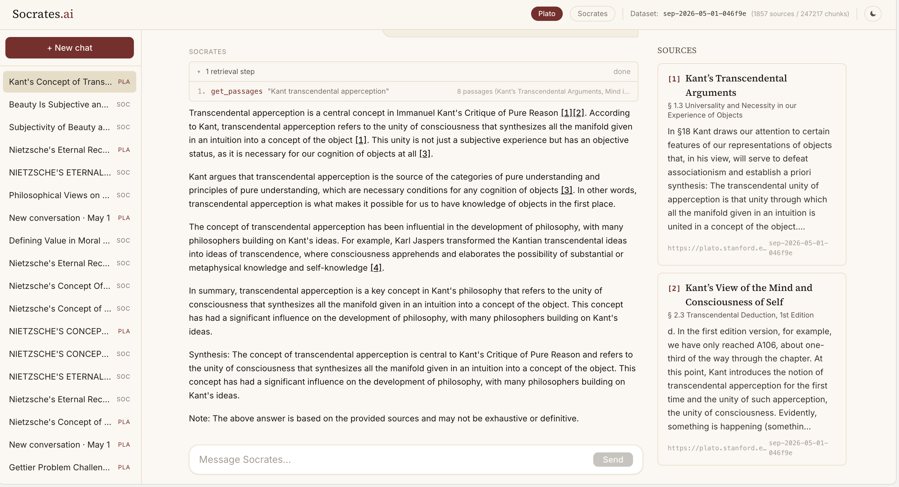 Plato app screen