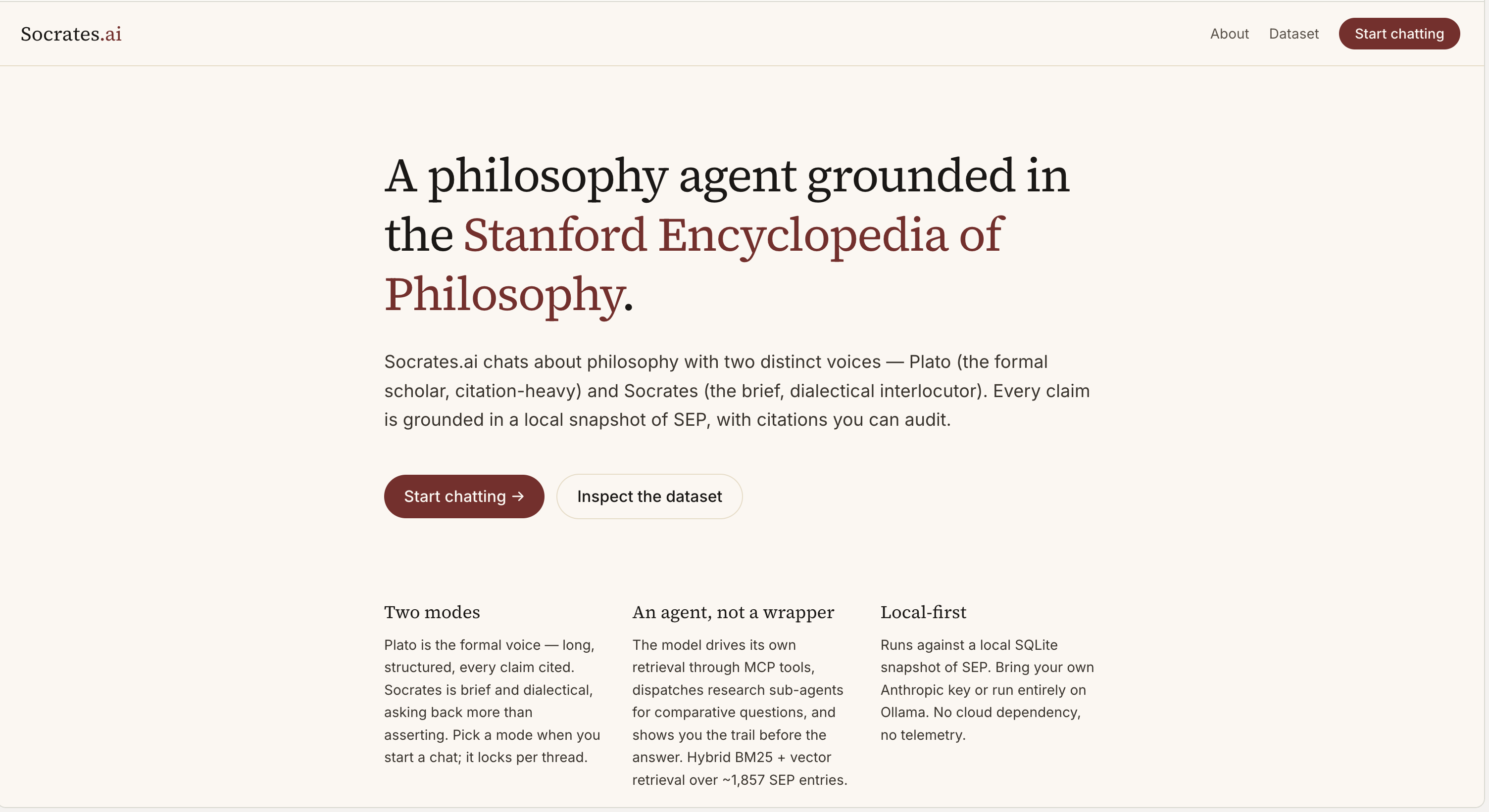 Landing page