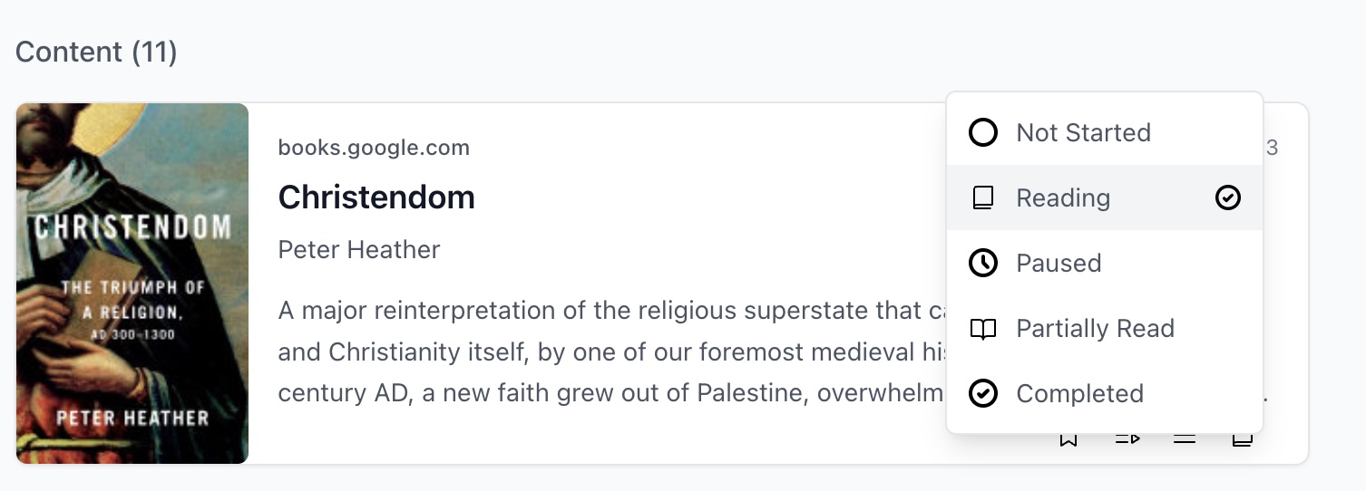 Porcupine Status Dropdown